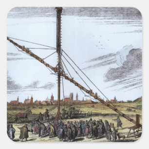 Sticker Carré Le grand télescope astronomique