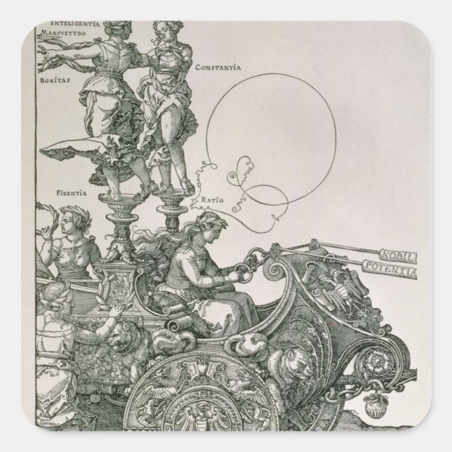 Sticker Carré Le grand triomphal chariot' (Devant)