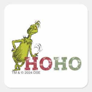 Sticker Carré Le Grinch Ho Ho Ho