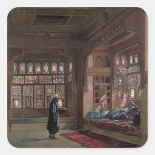 Sticker Carré Le Harem de Sheikh Sadat, Le Caire, 1870