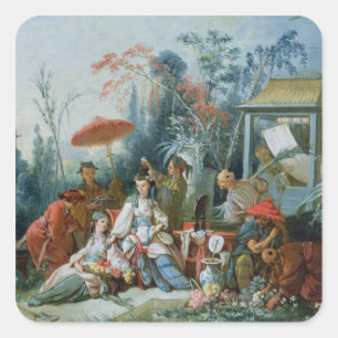 Sticker Carré Le jardin chinois, c.1742