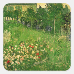 Sticker Carré Le jardin de Daubigny - Vincent van Gogh