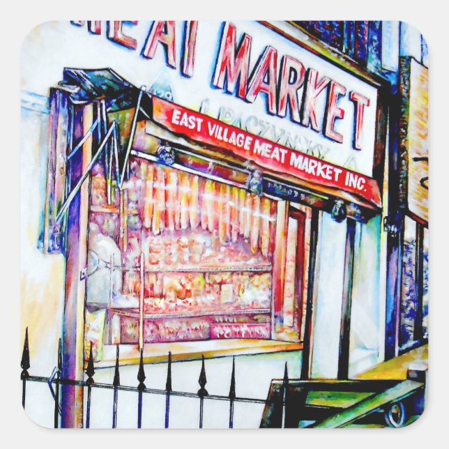 Sticker Carré Le jardin de la sagesse de l'East Village (Devant)