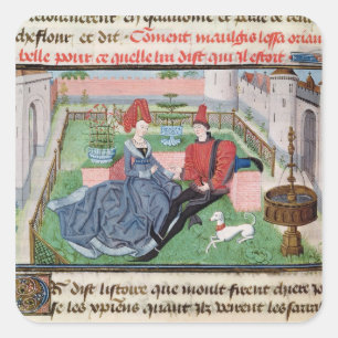 Sticker Carré Le jardin de l'amour