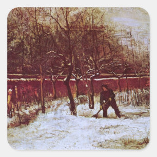 Sticker Carré Le jardin du presbytère à Nuenen par Vincent van G