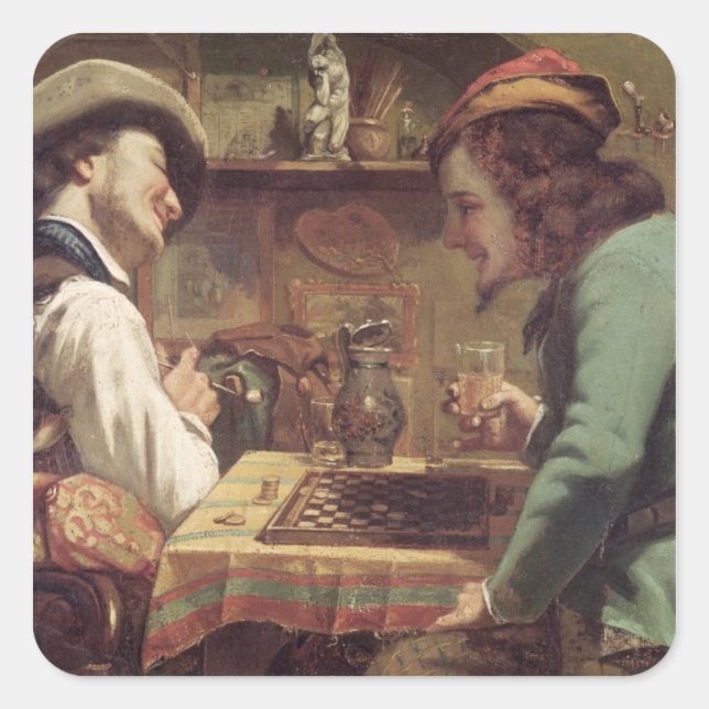 Sticker Carré Le Jeu de l'Artiste, 1844 (Devant)