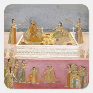 Sticker Carré Le jeune empereur de Mughal Muhammad Shah à un