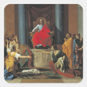 Sticker Carré Le jugement de Solomon, 1649