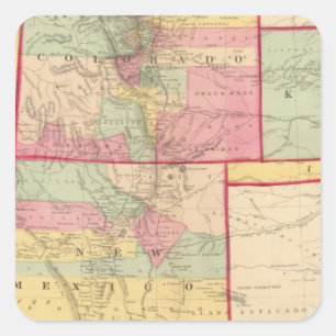 Sticker Carré Le Kansas, et l'Arizona, le Colorado, Nouveau