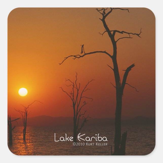 Sticker Carré Le lac Kariba (Devant)