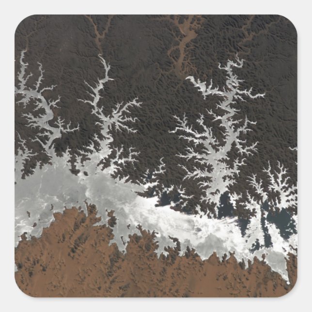 Sticker Carré Le lac Nasser en Égypte (Devant)