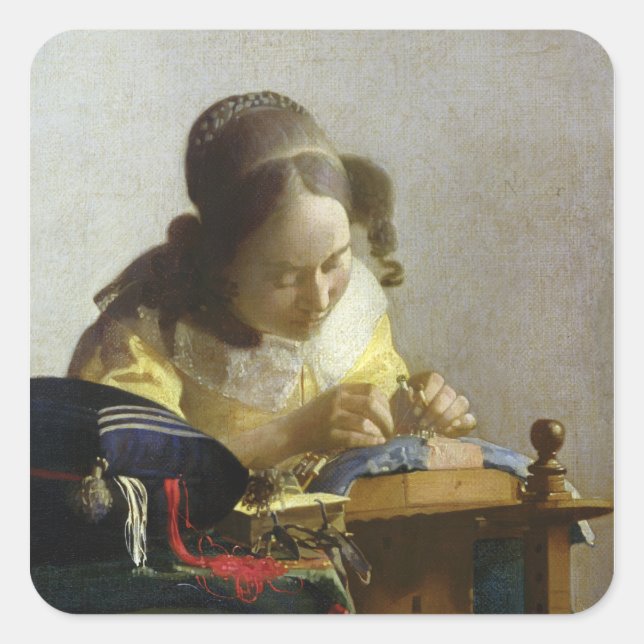 Sticker Carré Le Lacemaker, 1669-70 (Devant)