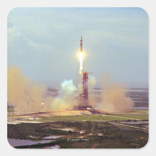Sticker Carré Le lancement de Saturn IB de projet d'essai