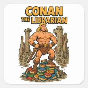 Sticker Carré Le Libérien - Barbare des livres