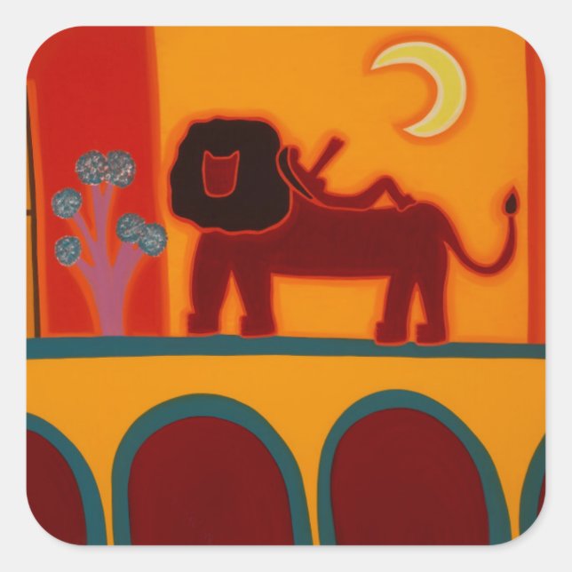 Sticker Carré Le Lion De Fulham Broadway 2008 (Devant)