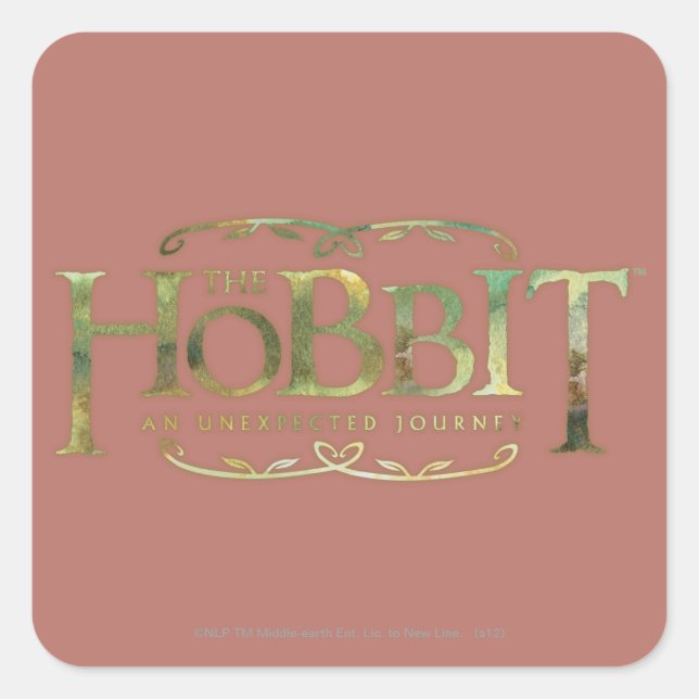 Sticker Carré Le logo Hobbit vert (Devant)