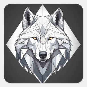 Sticker Carré Le loup qui change les règles du jeu !"