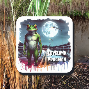 Sticker Carré Le Loveland Frogman   Ohio Cryptid