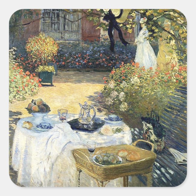 Sticker Carré Le Luncheon Claude Monet (Devant)