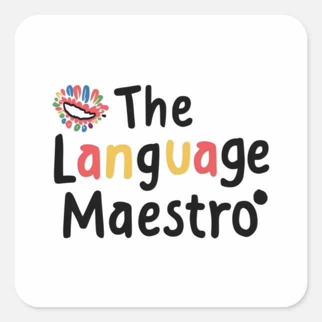 Sticker Carré Le Maestro de Langue (Devant)