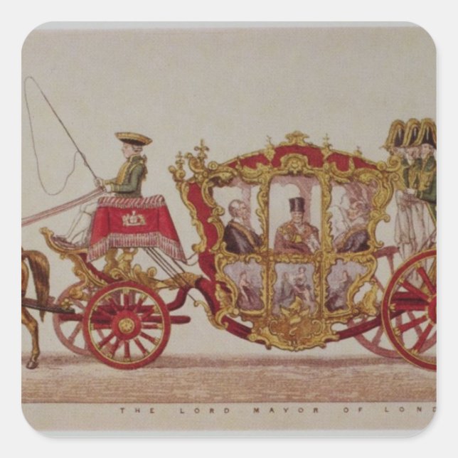 Sticker Carré Le maire de Londres, 1853 (Devant)