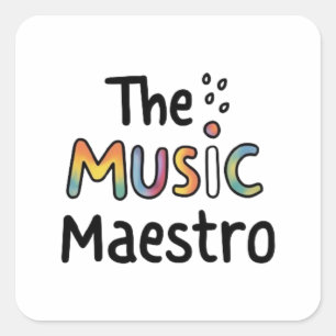 Sticker Carré Le Maître de Musique