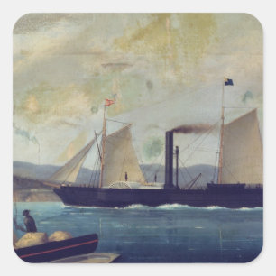 Sticker Carré Le "Mallorcan", bateau sur lequel George Sand et