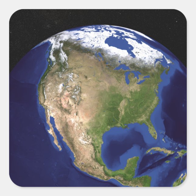 Sticker Carré Le marbre bleu Nouvelle génération Terre 4 (Devant)