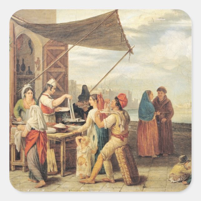 Sticker Carré Le marché italien (Devant)