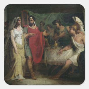 Sticker Carré Le mariage d'Alexandre le grand et le Roxana