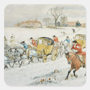 Sticker Carré Le Mariage de Diana Wood : retour de l'église