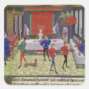 Sticker Carré Le mariage de Renaud de Montauban et Clarisse