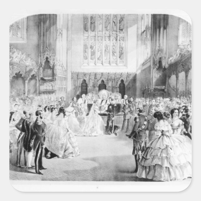 Sticker Carré Le mariage de Victoria (Devant)