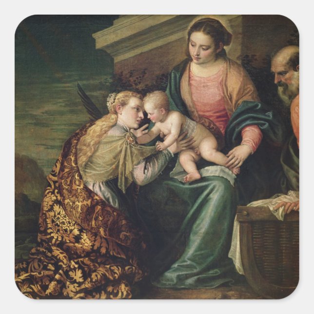 Sticker Carré Le mariage mystique (Devant)