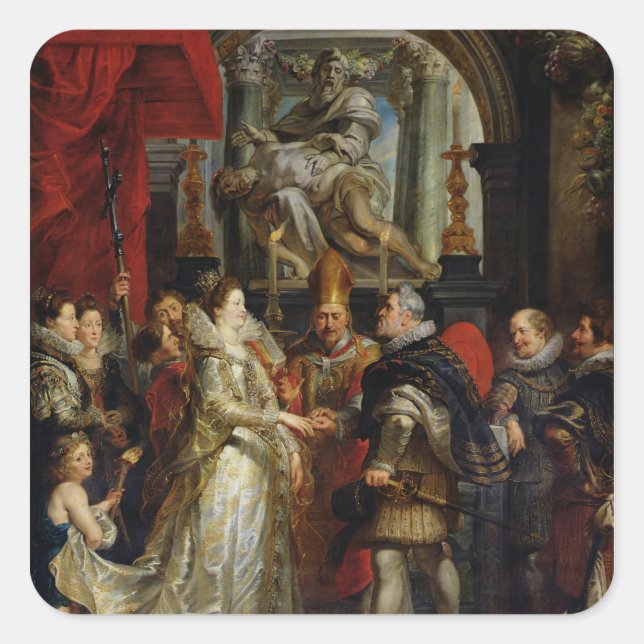 Sticker Carré Le mariage par procuration (Devant)