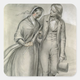 Sticker Carré Le matin du Mariage - Le départ, vers 1846
