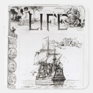 Sticker Carré Le Mayflower, couverture de 'Life'