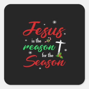 Sticker Carré Le meilleur Jésus est pour la saison Noël