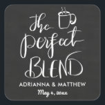 Sticker Carré Le Mélange Parfait | Chalkboard Wedding Favor<br><div class="desc">Le Mélange Parfait | Chalkboard Wedding Favor</div>