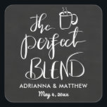 Sticker Carré Le Mélange Parfait | Chalkboard Wedding Favor<br><div class="desc">Le Mélange Parfait | Chalkboard Wedding Favor</div>