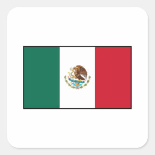 Sticker Carré Le Mexique - drapeau mexicain