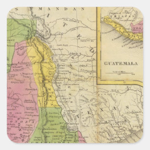 Sticker Carré Le Mexique et le Guatemala 2