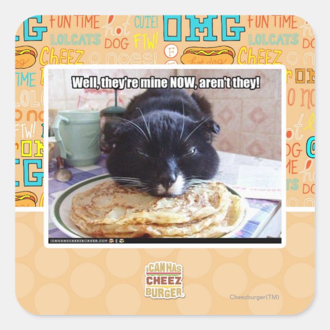 Sticker Carré Le mien maintenant (Devant)