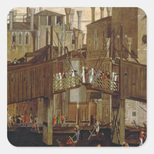 Sticker Carré Le miracle de la relique de la croix sainte,