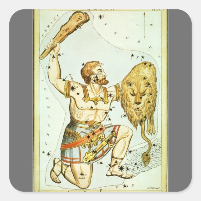 Sticker Carré Le miroir de l'Ukraine, la carte céleste de l'astr (Devant)