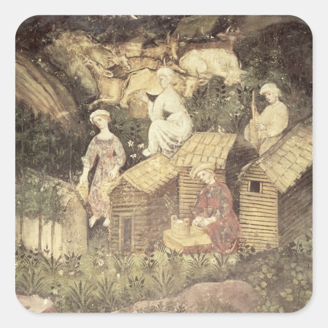 Sticker Carré Le mois de juin (Devant)