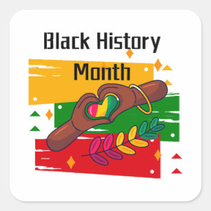 Sticker Carré Le Mois de l'histoire des Noirs célèbre la montée