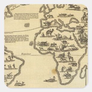 Sticker Carré Le monde des animaux