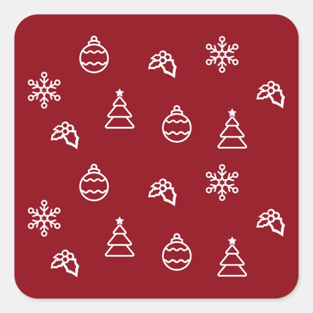 Sticker Carré Le Motif de Noël I (Devant)