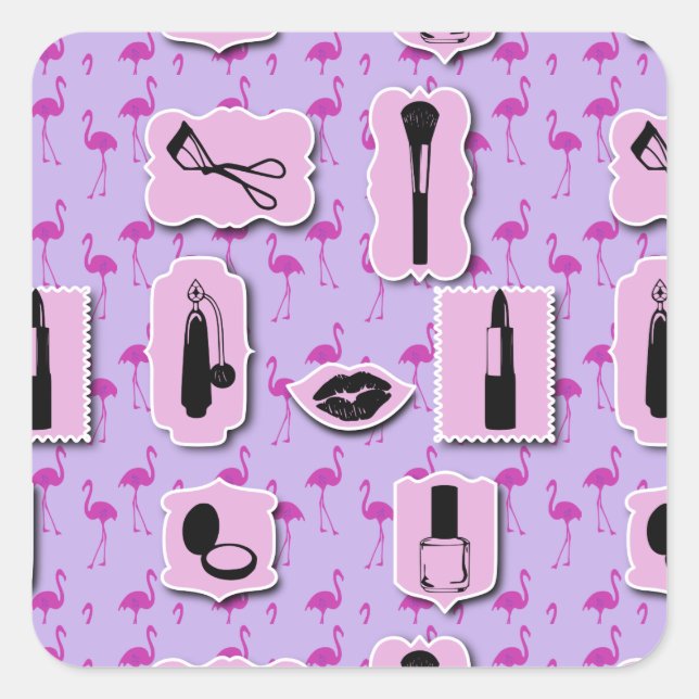 Sticker Carré Le Motif du logo cosmétique (Devant)